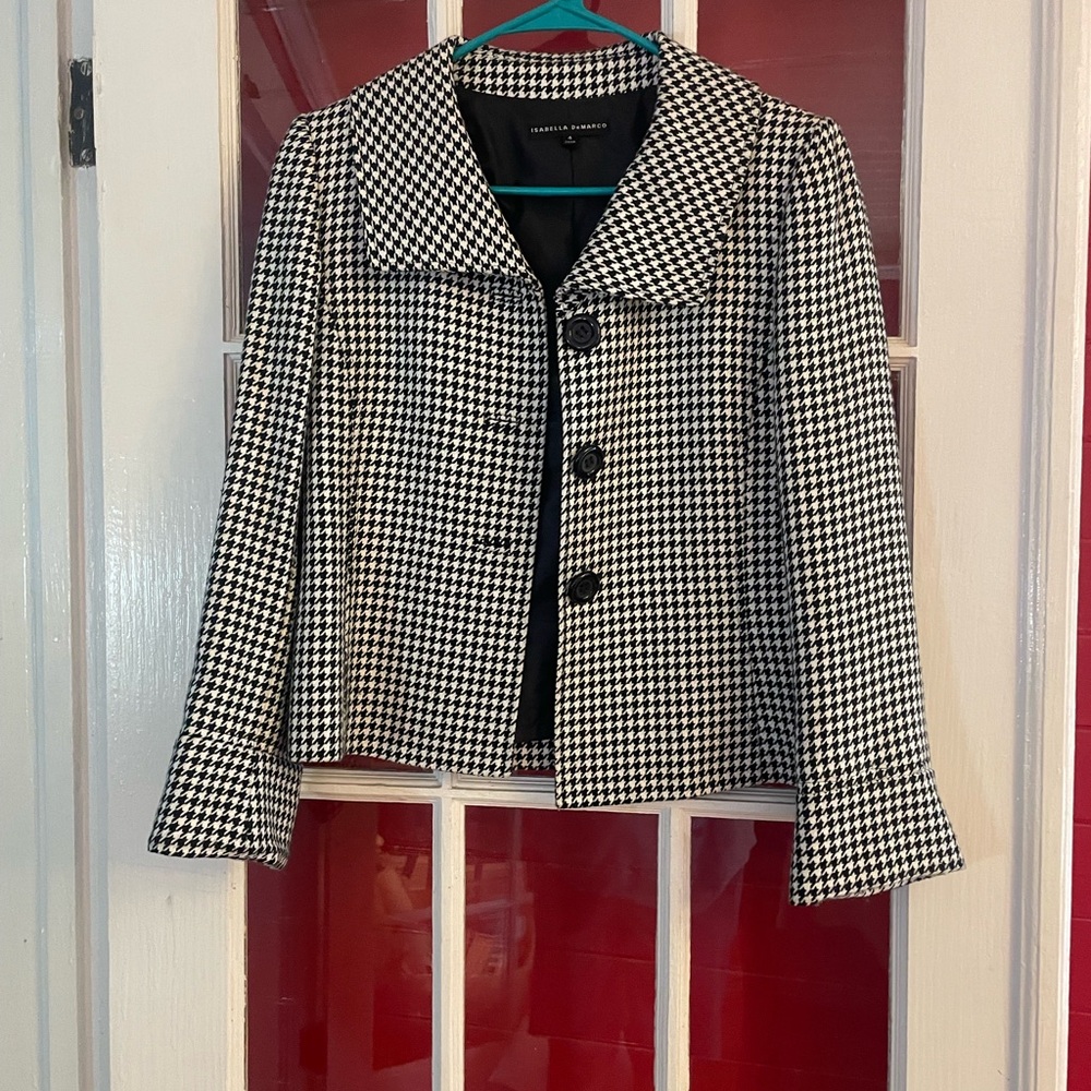 Isabella Demarco Classic Houndstooth Blazer